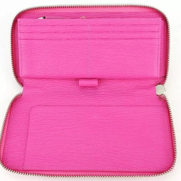 3.1 Phillip LIM Long Wallet Zip Pink Leather Authentic Used - Picture 7 of 16